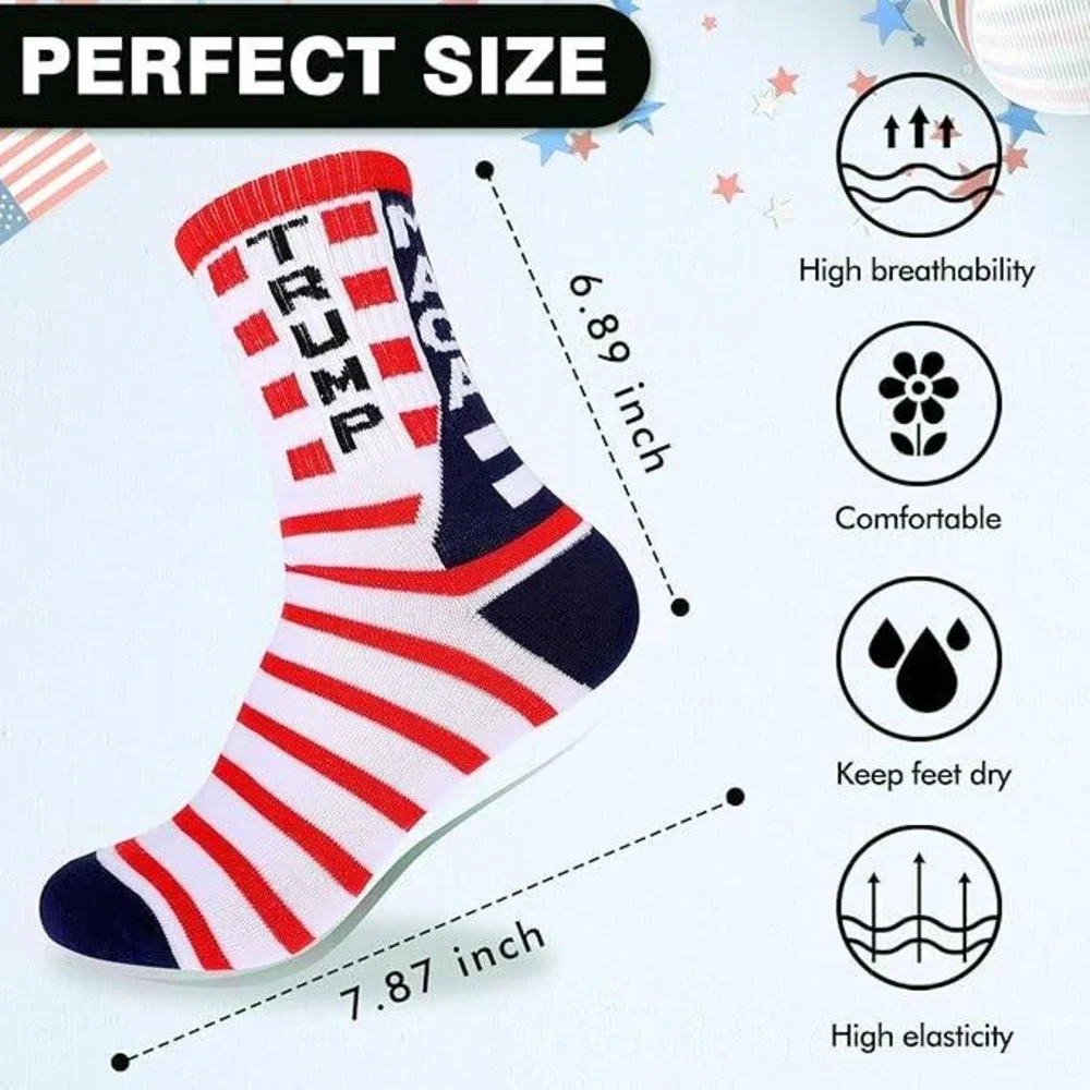 America Great Again MAGA Socks Unisex Republican Socks President‎ Trump Merchand